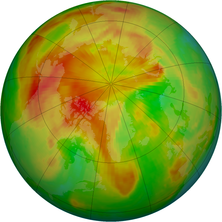 Arctic ozone map for 08 May 2001
